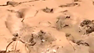 Julie Cunningham in Lingerie Wriggles Hard in Mud Hogtied with Chains. Sploshing Dirty Whore. Huge Tits Covered in Mud.