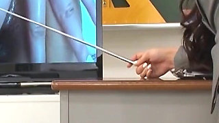 Cutest Japanese Scene-3 Beautiful Asian Teacher Ren Azumi Teaches Her Students How to Fuck From Behind