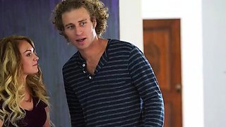 american step mom goes ass to ass with teen on double dildo