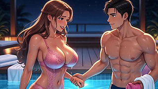 Woman Stripped in Pool Then Fucked Hard All Night Long (ai Generated)