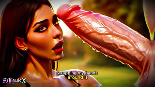 (4k) Ai 3D Animated Porn - Latina Baddie Worships Big White Cock (interracial Asmr) - Ai Visuals X