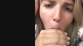 creampie slut sucking big fat cock pov for huge cum on face blowjob