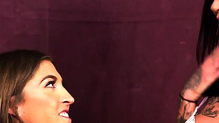 Party CFNM babes giving blowjob to loser