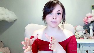 Brunette solo darling masturbating at home