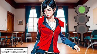Sexy anime JOI video - green light, red light commands for solo play in Spanish
