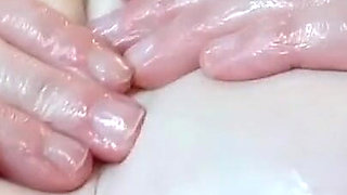 Oily breast massage