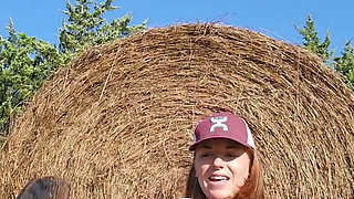 Redhead Grinds Feet Squirting and Fucking Ass