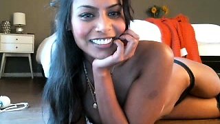 This brunette chick with nice big boobs and a pretty face is