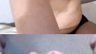Shy Asian teen teasing for cum on chat