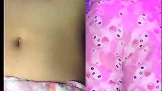 Trans girl is recorded from two different angles