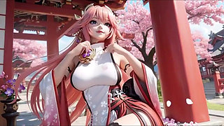 Yae Miko Nude Tease Compilation From Sexy Underwear to Big Breast Exposure Genshin Impact Hentai