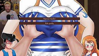 Nami will do anything for cash in her pirate training adventure