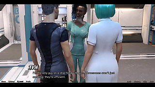 Stranded in Space - Hot Black Vitiligo Girl and Doctor Starts a Make Out Session