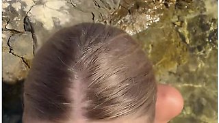 I Suddenly Wanted To Give My Boyfriend A Risky Blowjob On The Beach