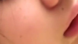 Teen Brunette Gets Passionate Bedroom Facial From Lover