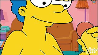The Simpsons Flanders Fucking Marge Creampie Video With Car Toon And Marge Simpson