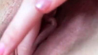 Close up big clit rubbing orgasm shaved teen pussy