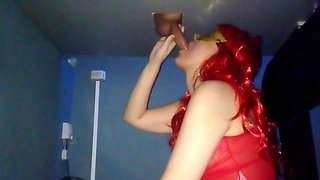 Milking table, cum in mouth