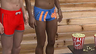 According to Sofia Blondie Makes Her Boyfriend Hard by Telling Him What She Did with His Friends by the Pool Ep 9