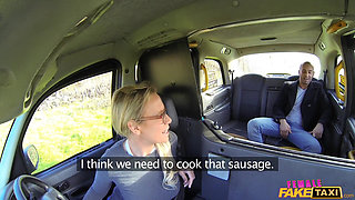 Female Fake Taxi - Ozzie Tourist Cums in Blondes Mouth