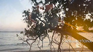 Wetting Panties And Jeans On A Bare Foot Island Walk