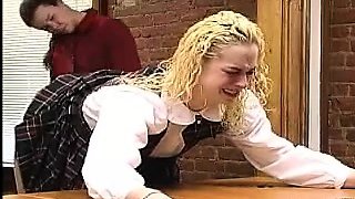 Blonde teen Nikki Sexx fucks in her schoolgirl uniform