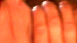 Dirty redhead gets fucked by two big cocks