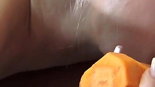 Blondies Have Sex Fun with Vegetables and Fruits in Kitchen