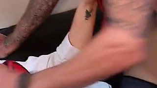 Bonnie Rose is sexy as a housemaid and the Landlord notices that too