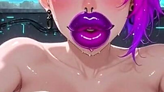 Cyberpunk Anime Women Boobs Shaking, Ai Animation