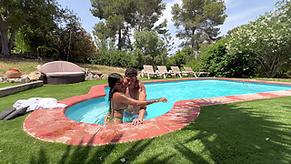 Voyeur Neighbor Watches Us Fuck in the Garden Pool