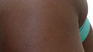 Ebony pussy dripping cum after doggystyle