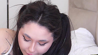My Favorite Stepsister Came Over to Share My Bed, but It Ended up Turning Into Some Rough Sex