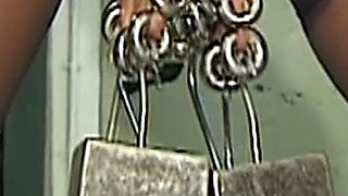 Redhead MILF Submits to Weighted Nipple Clamps