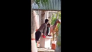 Indian Bhabhi Globes Inhaling and Plowing In kitchen