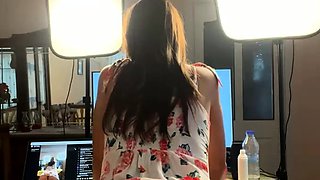 Blonde babe britney braces solo dildo masturbation