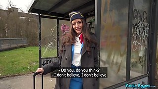 Shy Flight Attendant Seduced by Public Agent during Layover - Cum Fly With Me - Coco Bae and Martin Gun