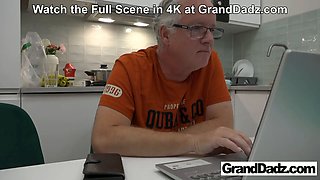 Should we Play with Grandpa\u2019s Cock? Claudia Colt, Gina Lin & Paul Jones for GrandDadz