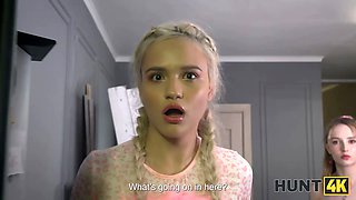 Hunt4k. blondie tart betrayed her marvelous cuckold gf for landlord's Big Cock