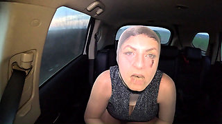 Risky Trip in Full Pantyhose Encasement Nylon Doll in the Car Ep. 336