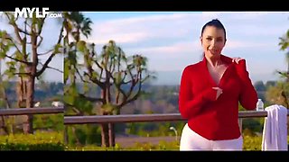 Beautiful brunette teen gets her ass covered in jizz