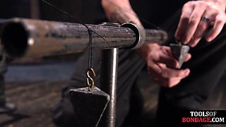 Hairy-Bush Submissive Babe Enjoys Electric Passion in Bondage