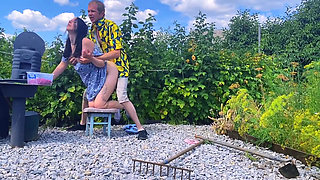 Rough Outdoor Fuck in the Garden While Picking Berries