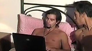 My boyfriends saw me being fucked by my husband and they too ask me for imaginative threesome sex