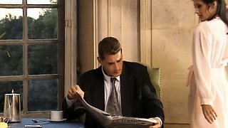 Brunette big boobs takes it also anal