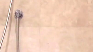 Elena Riding Her Fat Big Dildo in the Shower While Thinking About Stepdad