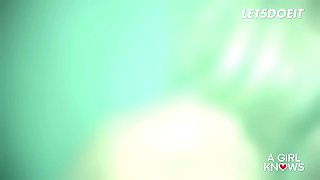 Beautiful Lika Star and Agatha Vega cum in sensual lesbian fuck