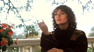 Sexy babe in vintage dress cleans cock off