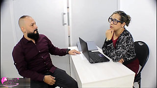 In exchange for many benefits I agree to give my boss a nice blowjob and let him fuck me- Full story - Porn in English