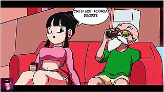 Car Toon - Dragon Ball Z: Chi-chi Rides Roshis Cock While Goku Trains
